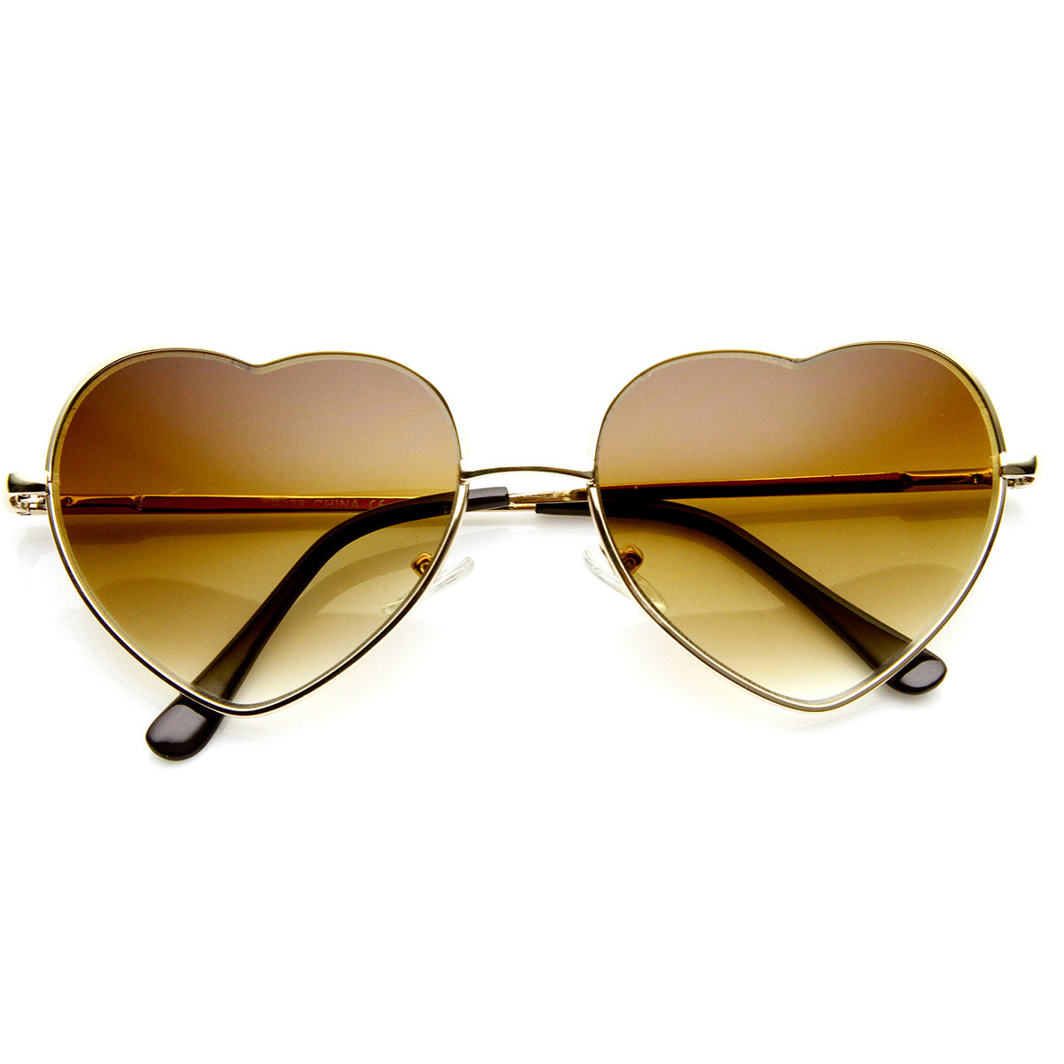 Fashion Thin Metal Cute Heart Shaped Sunglasses 8965