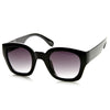 Retro Modern Bold Frame Block Horned Rim Sunglasses 9138