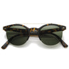 Indie Dapper Vintage Round Half Frame With Crossbar Fashion Sunglasses 9172