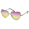 Cute Metal Heart Shape Rainbow Color Lens Sunglasses 9205