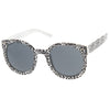 Women's Indie Fashion Oversize Round Native Print Sunglasses 9379
