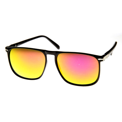 Vintage Inspired Dapper Flat Top Square Aviator Sunglasses 9484