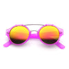 Colorful Retro Round P3 Mirror Lens Cross Bar Sunglasses 9648