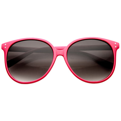 Colorful Retro P3 Round Indie Horned Rim Sunglasses 9698