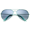 Colorful Retro Summer Tear Drop Metal Aviator Sunglasses 9732