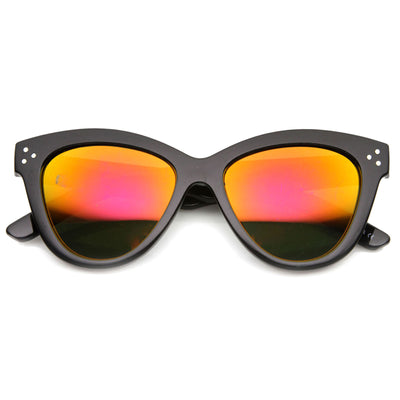 Women's Oversize Bold Cat Eye Sunglasses With Mirror Lens 9801