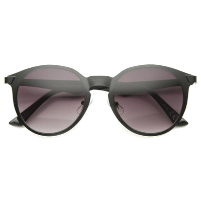 Modern P3 Horned Rim Low Profile Round Metal Sunglasses 9820