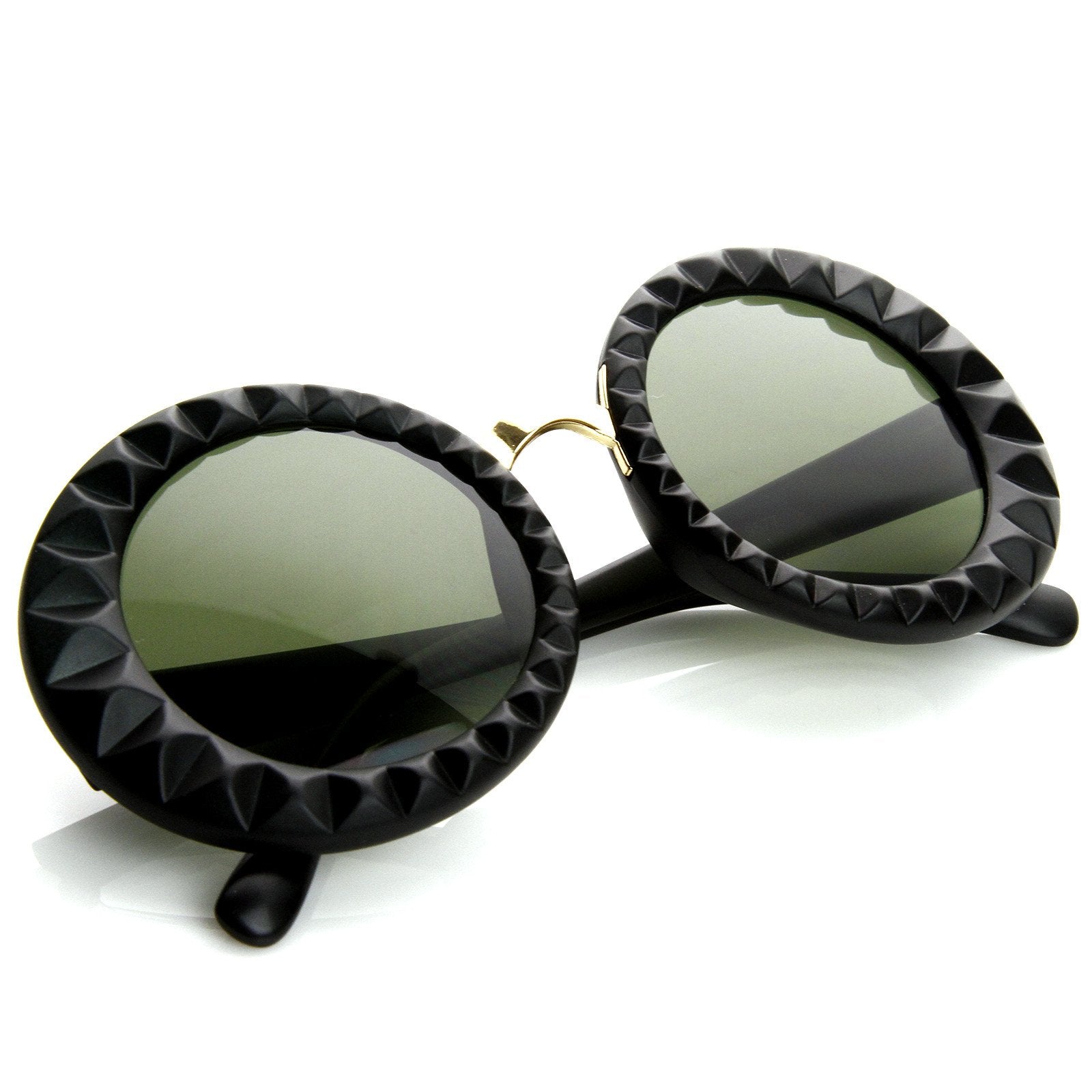 Designer Fashion Round Circle Womens Sunglasses - zeroUV
