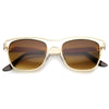 Modern Laser Cut Geometric Horned Rim Sunglasses 9871