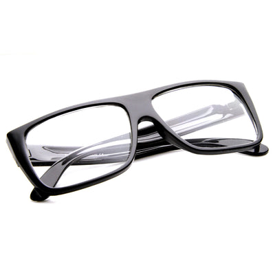 Flat Top Square Clear Lens Fashion Glasses 8807