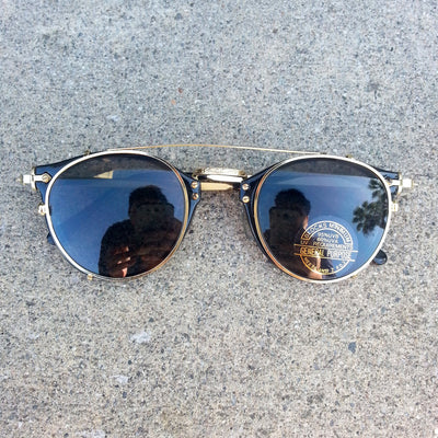 Genuine Madison Vintage Deadstock Steampunk Clip On Sunglasses