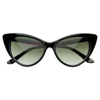 Celebrity Hot Tip Pointed Cat Eye Sunglasses 8371 - Black