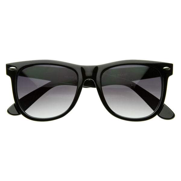 Classic Retro Large Colorful Horned Rim Sunglasses - zeroUV