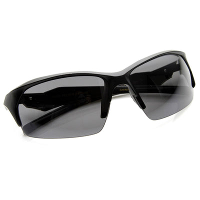 Premium TR-90 Half Frame Semi Rimless Action Sports Mens Sunglasses 9107
