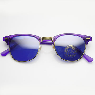 Colorful Retro Vintage Half Frame Horned Rim Sunglasses 7203
