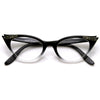 Vintage 1950's Womens Cat Eye Clear Lens Glasses 8783
