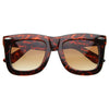 Oversize Women's Designer Fashion Thick Horned Rim Sunglasses 8094
