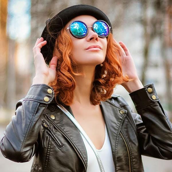Womens Oversize Round Fashion Revo Mirror Sunglasses - zeroUV