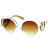 Oversize Designer Baroque Temple Womens Sunglasses 8979