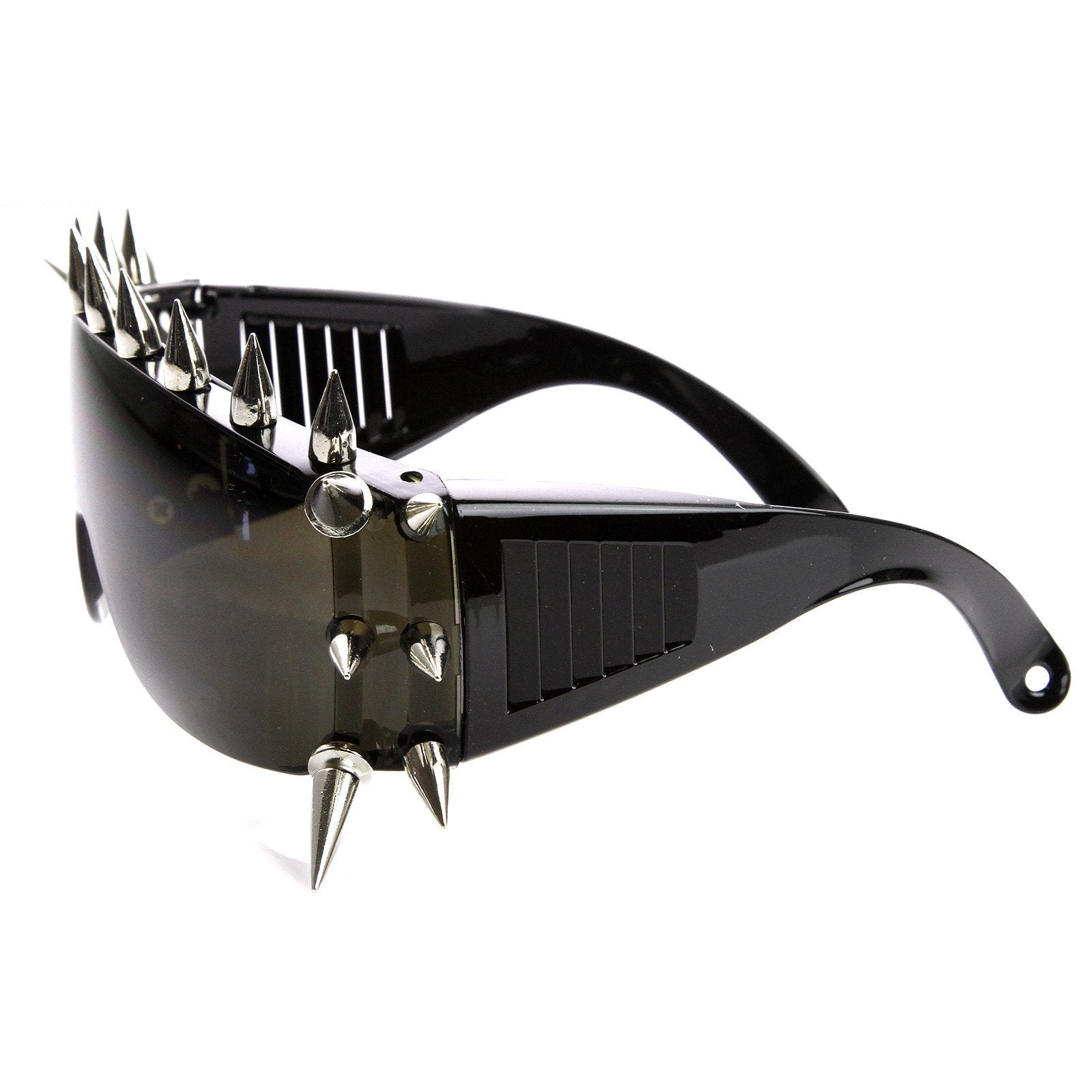 Ultra Punk Novelty Spiked Fashion Shield Sunglasses - zeroUV