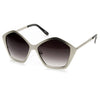 Trendy Oversize Fashion Metal Hexagon Frame Sunglasses 9223