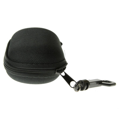New Zipper Capsule Sunglasses Eyewear Case Nylon Pouch w/ Key Chain (Black) 1006