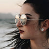 Women's Retro Indie Slim Round Sunglasses A147
