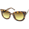 Women's Oversize Bold Horned Rim Cat Eye Sunglasses A170