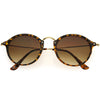 Vintage Dapper Horned Rim Round Sunglasses A195