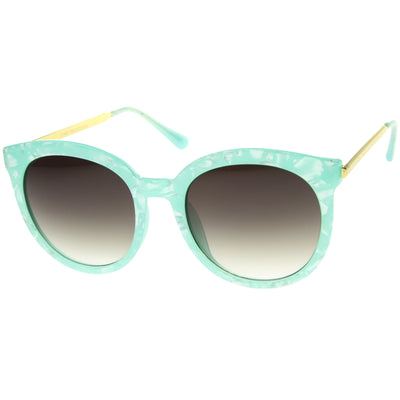Women's Oversize Round Marble Cat Eye Sunglasses A241