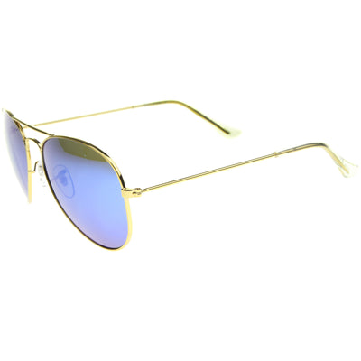 Classic Metal Mirrored Coated lens Aviator Sunglasses C774