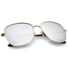 Oversize Modern Square Color Mirrored Sunglasses A389