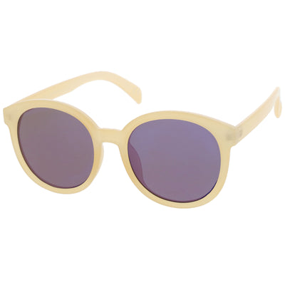Round Oversize P3 Mirrored Lens Sunglasses A468