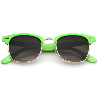 Gafas de sol de media montura en dos tonos para uso diario A703 - Oro Verde / Lavanda