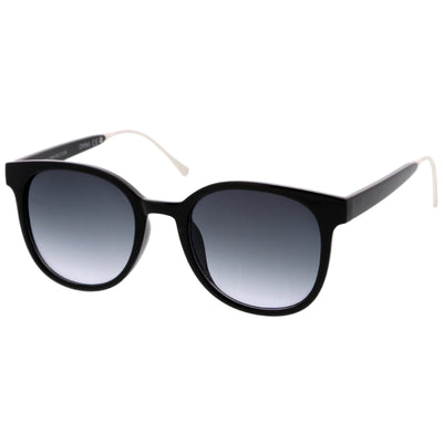 Casual Metal Temple Square Lens Horn Rimmed Sunglasses A750