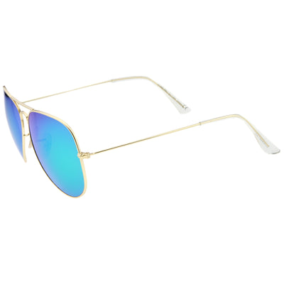 Oversize Premium Design Matte Metal Aviator Sunglasses 61mm A805