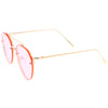 Retro Modern Rimless Flat Color Lens Aviator Sunglasses A826
