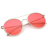Modern Slim Round Color Tone Aviator Sunglasses A871