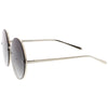 Women's Retro Oversize Round Flat Lens Sunglasses A893