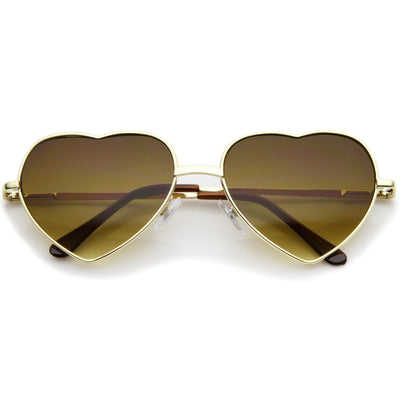 Womens Cute Metal Heart Shape Fashion Sunglasses 8796