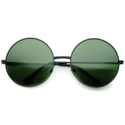 Oversize Vintage Inspired Metal Round Circle Sunglasses 8370