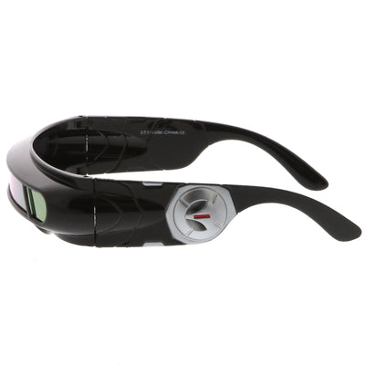 Futuristic Mono Cyclops Mirrored Lens Wrap Shield Sunglasses C024