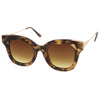 Women's Oversize Flat Frame Cat Eye Sunglasses C071