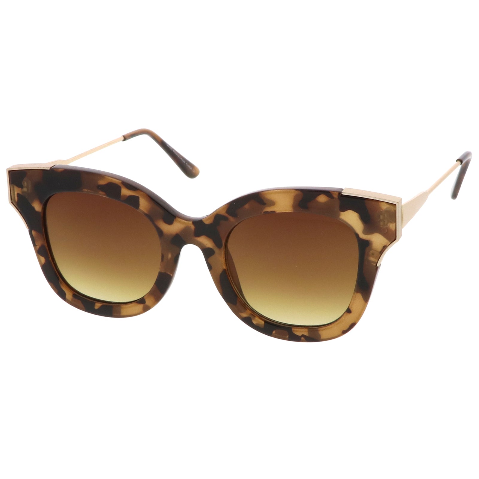 Women's Oversize Flat Frame Cat Eye Sunglasses - zeroUV