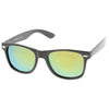 Retro Lifestyle Polarized Mirrored Lens Square Horn Rimmed Sunglasses C101