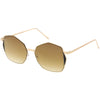 Women's Oversize Geometric Mirrored Flat Lens Sunglasses C128