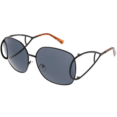Oversize Women's High End Fashion Metal Sunglasses C156