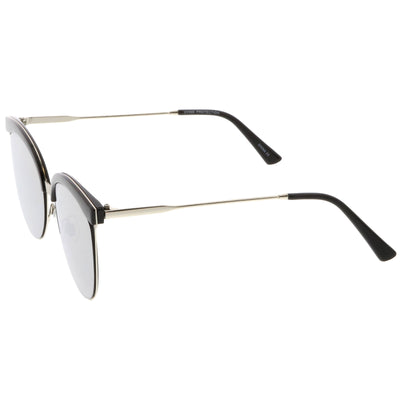 Retro Modern Mirrored Flat Lens Cat Eye Sunglasses C268