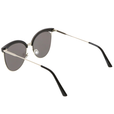 Retro Modern Mirrored Flat Lens Cat Eye Sunglasses C268