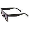 Oversize Retro Modern Flat Top Mirrored Lens Sunglasses C275